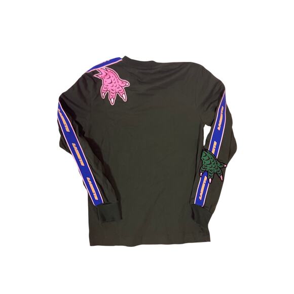 Lacoste Holiday Banded T-Shirt XS Fits Like M Red Green Stripe Tee Embroidered - Picture 4 of 6